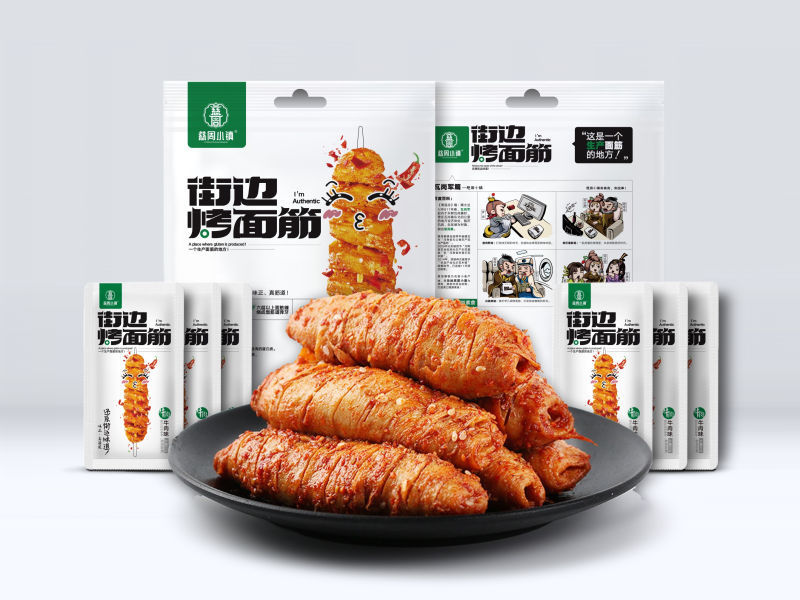 街边烤面筋-牛肉味