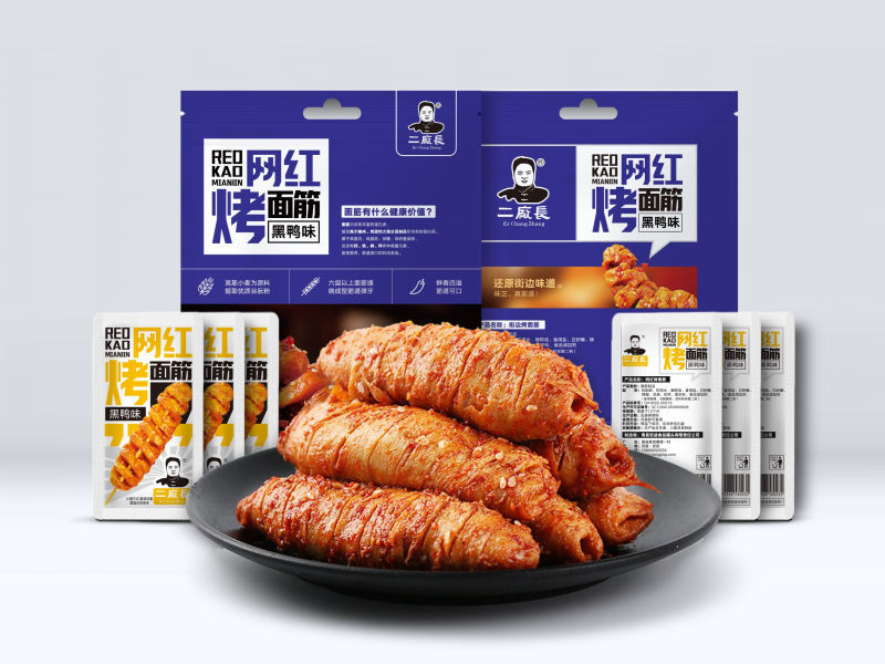 网红烤面筋-黑鸭味