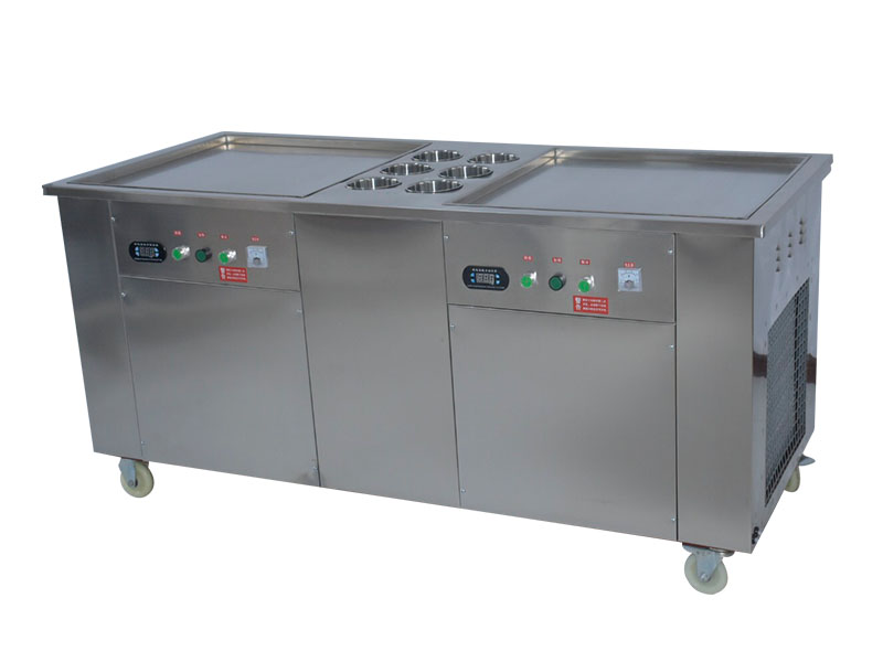 双锅厚切炒酸奶机