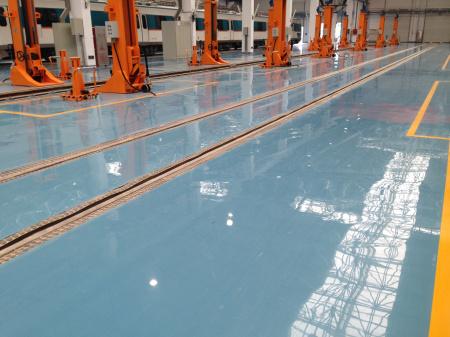 青島地鐵工程3號(hào)線環(huán)氧自流平地面