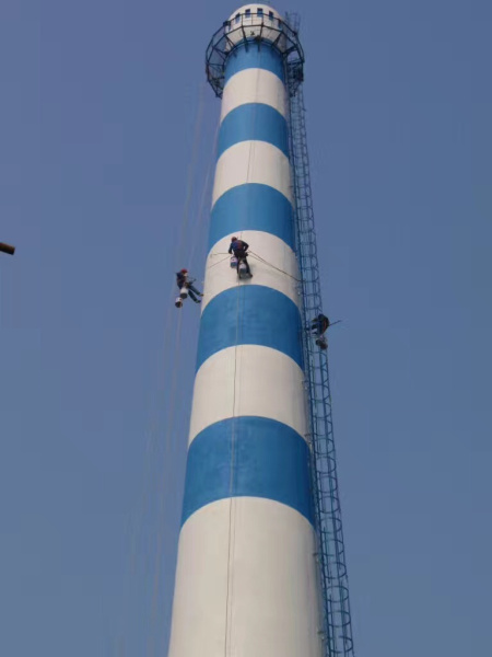 煙囪航標(biāo)刷漆