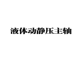 液体动静压主轴