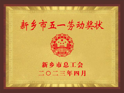 新乡市五一劳动奖状