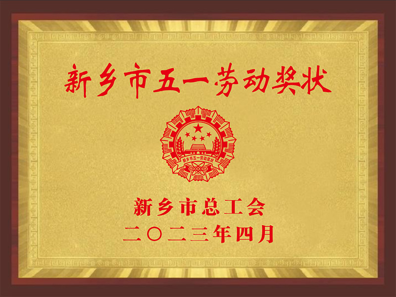 新乡市五一劳动奖状