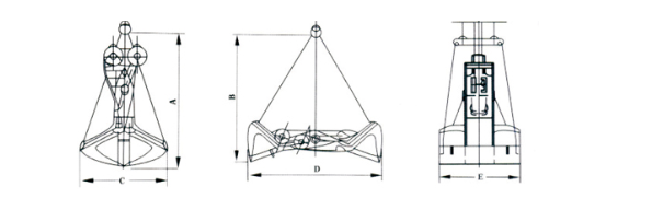 剪式抓斗結(jié)構(gòu)圖