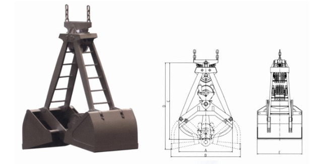 四索雙瓣抓斗（32t 、40t 、50t 、63t )