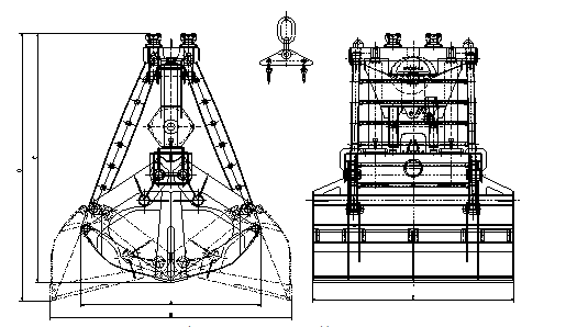無線遙控雙瓣抓斗