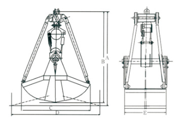不銹鋼抓斗結構圖