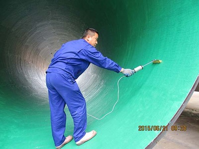 上海石化热电部1号塔玻璃鳞片防腐