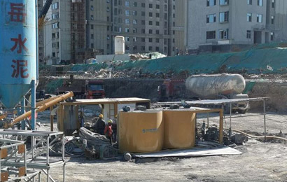 山西客户水泥粉煤灰制浆站使用现场