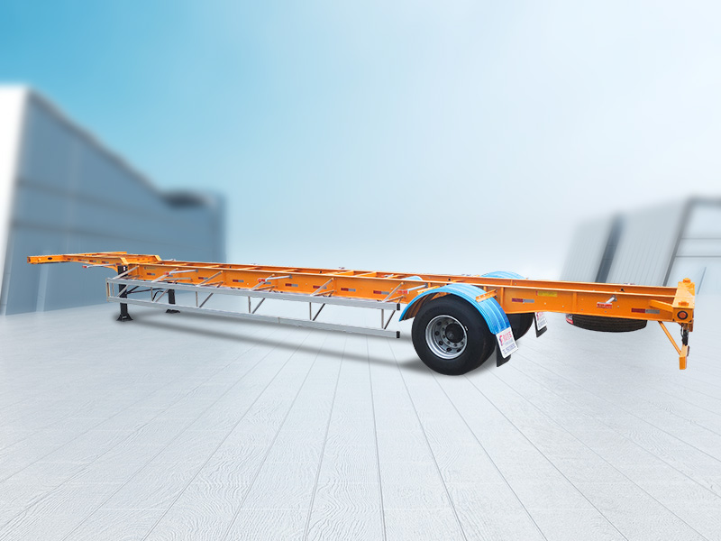 Homotaxial container transport semi-trailer