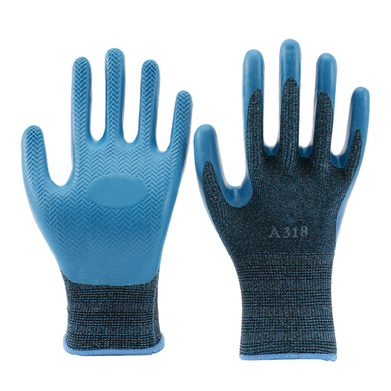 Spandex latex gloves A318 latex embossed