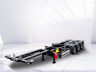 Homotaxial container transport semi-trailer