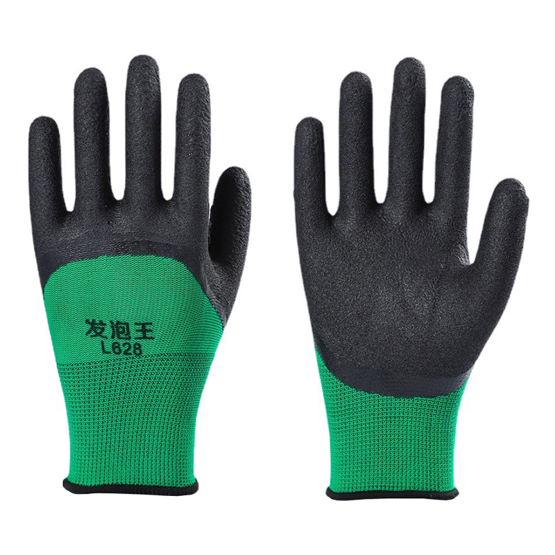 13-needle polyester natural latex gloves