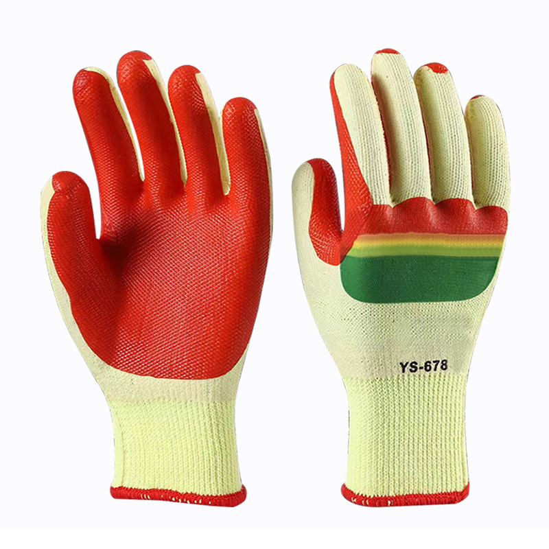 13-gauge polyester rubber gloves