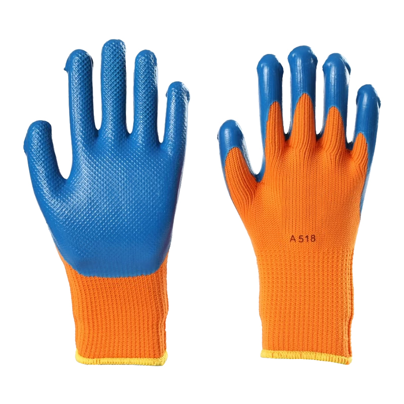 Terry natural latex gloves A800 embossed cotton