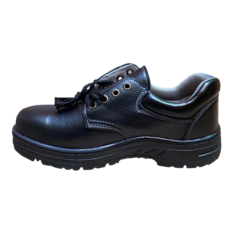 Black leather work shoes