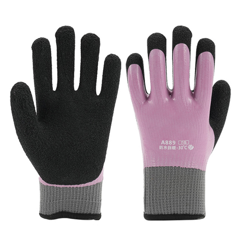 Fleece-lined warm and waterproof protective gloves