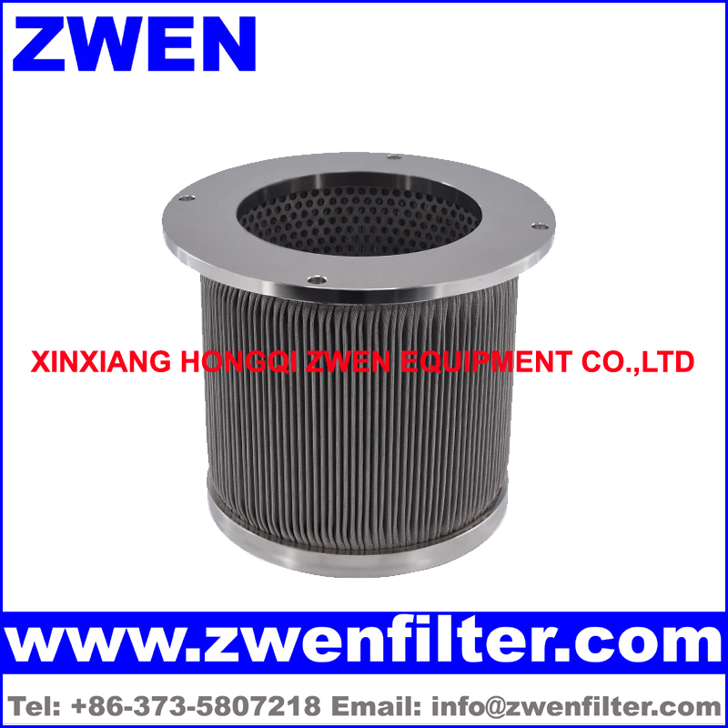 Pleated Sintered Fiber Felt Filter Element