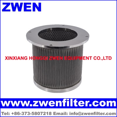 Pleated Sintered Fiber Felt Filter Element