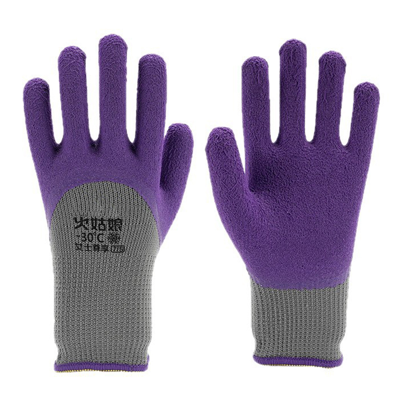 Rubber terry cloth gloves