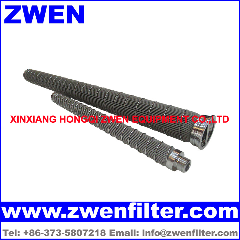 Pleated Sintered Fiber Felt Filter Cartridge